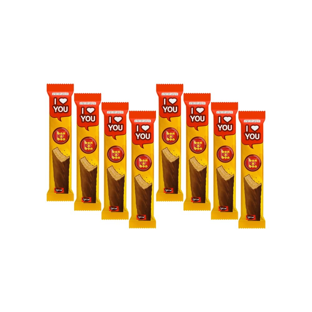 Galleta rellena con pasta de maní con cobertura sabor a chocolate Bon o Bon Arcor (8 x 27 g) - Imagen 1