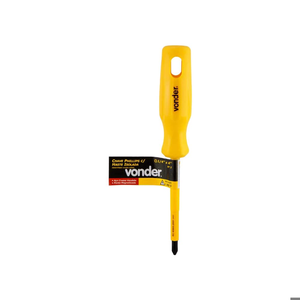 Destornillador aislante de estria 1/4" x 4" Vonder - Miniatura 6