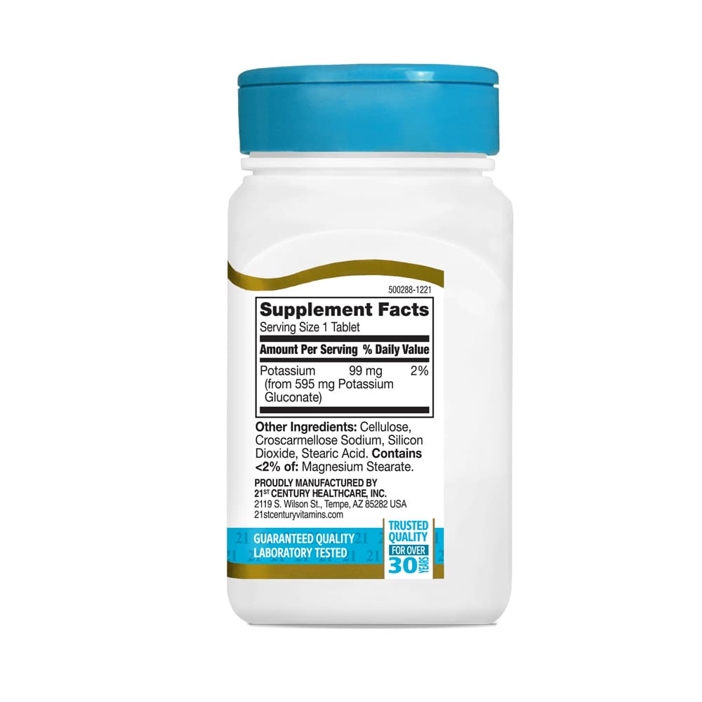 Gluconato de Potasio 595 mg 21st Century (110 tabletas) - Miniatura 3