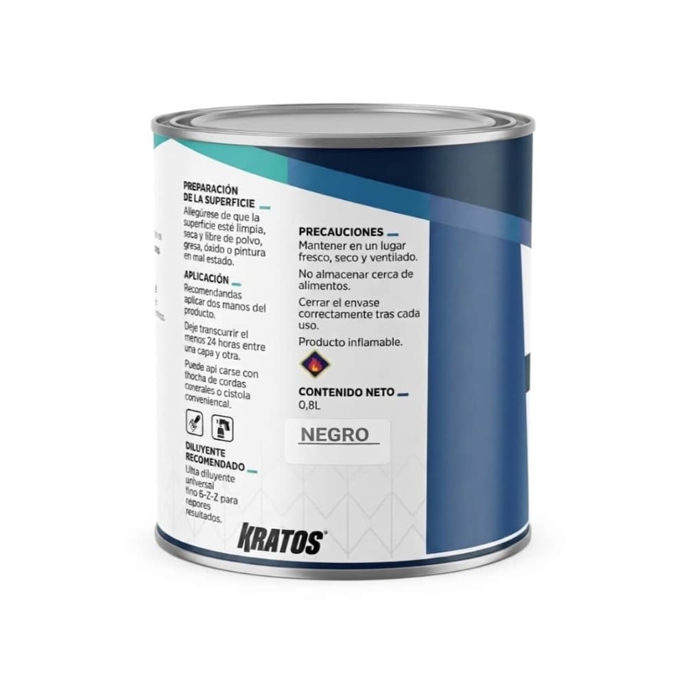 Pintura de esmalte negro Kratos (0.8 L) - Miniatura 3