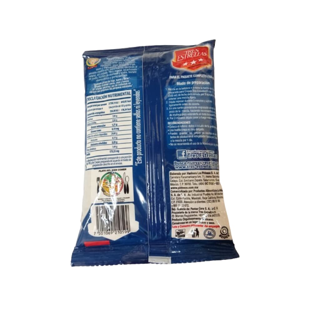 Harina de trigo preparada para crepas Tres Estrellas (150 g / 5.3 oz) - Miniatura 2