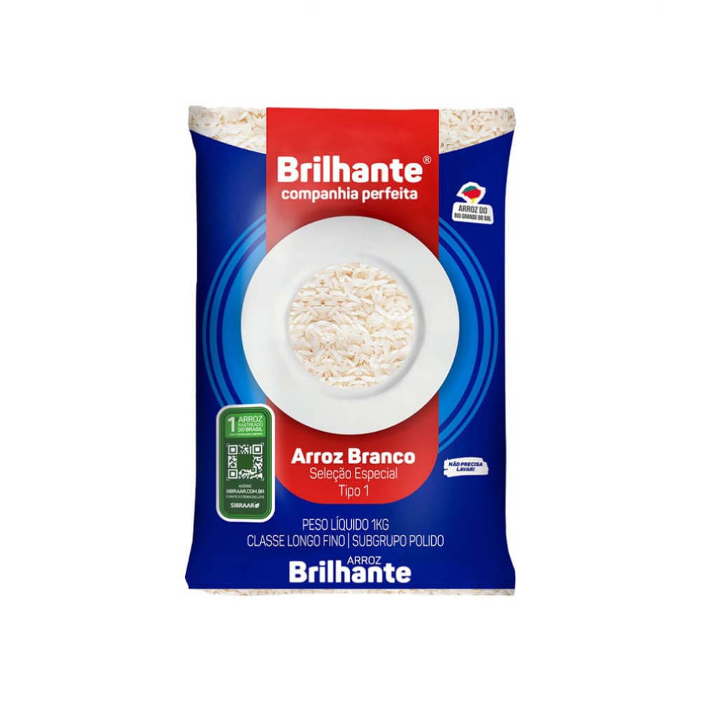 Arroz blanco Brilhante (3 x 1 kg / 2.2 lb) - Miniatura 4