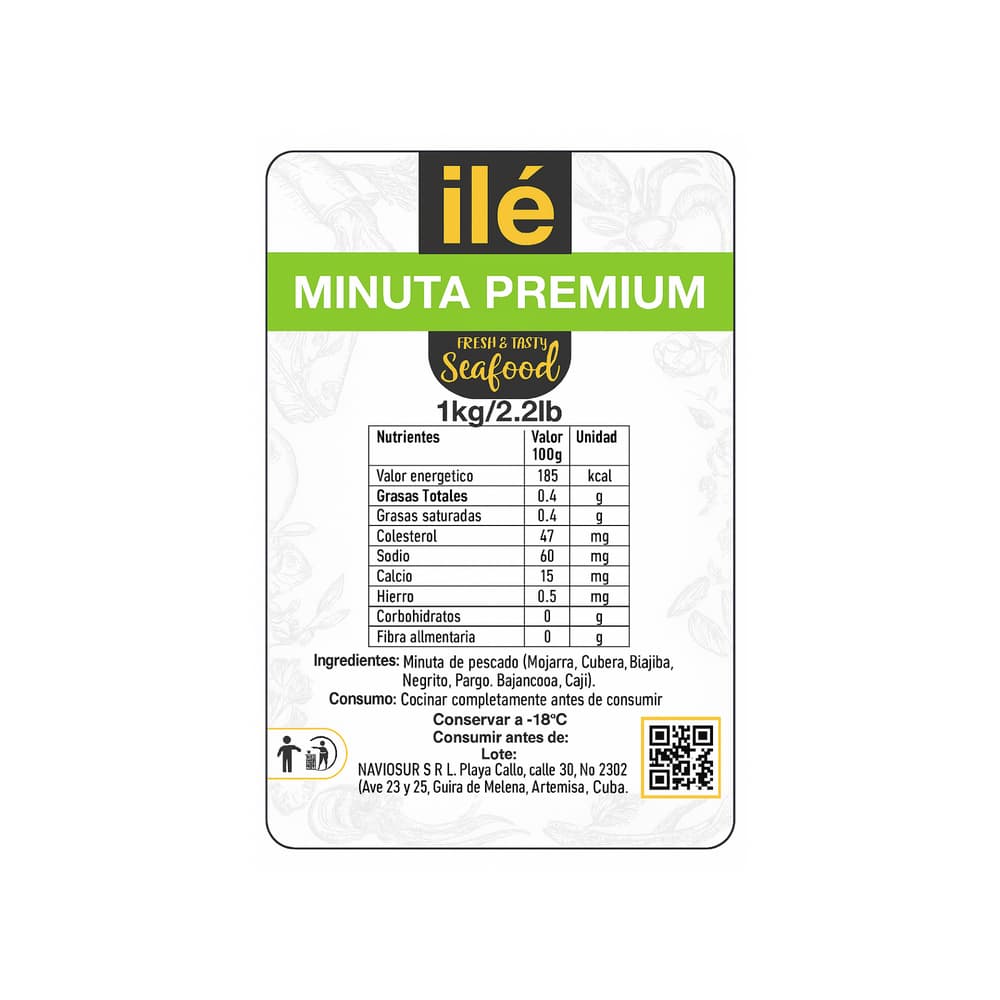 Minuta de pescado premium Ilé (1 kg / 2.2 lb) - Miniatura 3