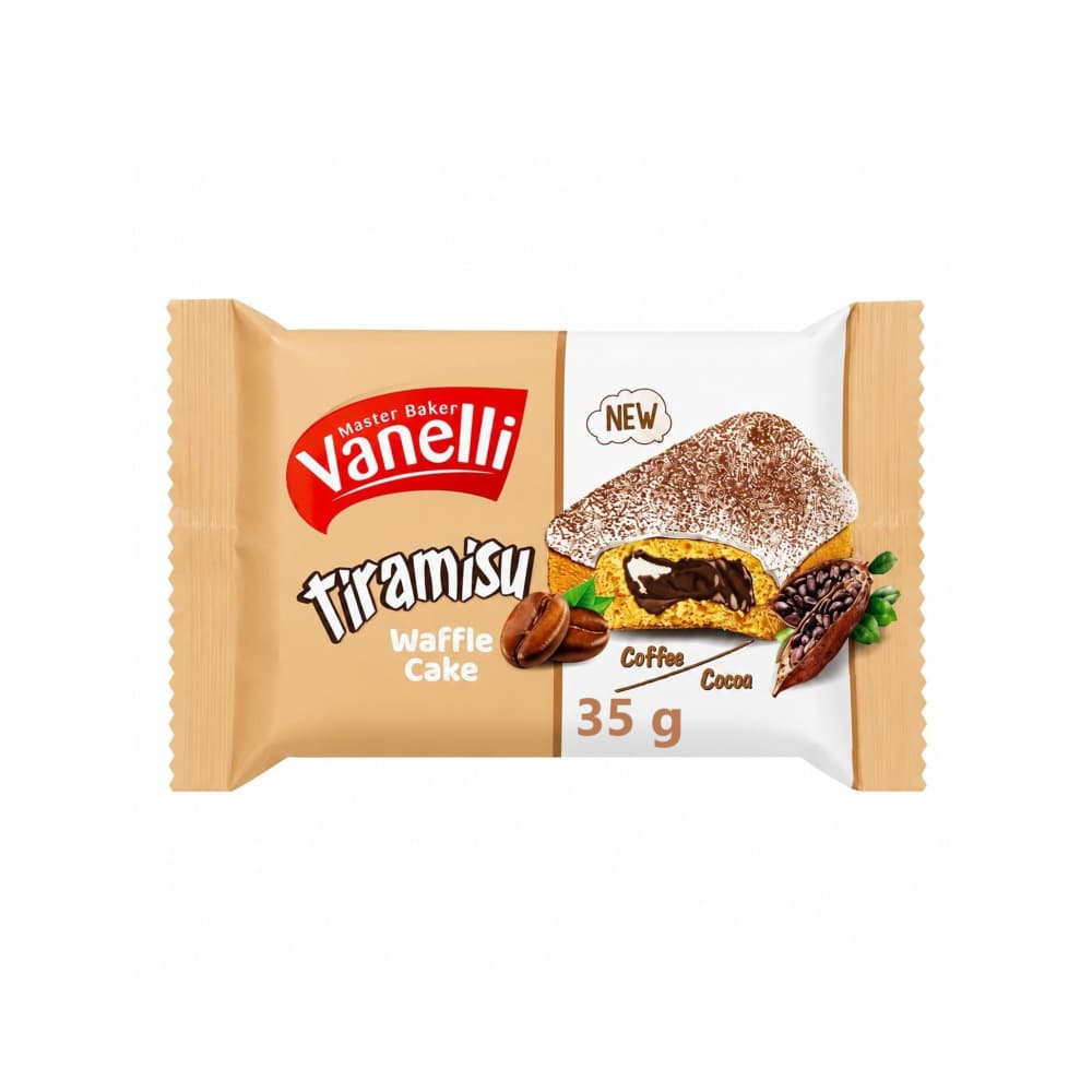 Pastel de tiramisú cubierto con salsa de cacao Vanelli (35 g / 1.23 oz) - Miniatura 1