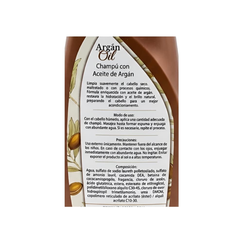Champú sin sal con aceite de argán Lizar (500 ml) - Miniatura 3
