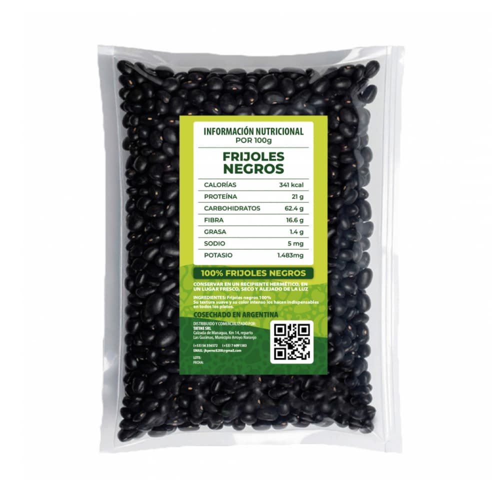 Frijoles negros Campo Vivo (2 x 1 kg / 2.2 lb) - Miniatura 3
