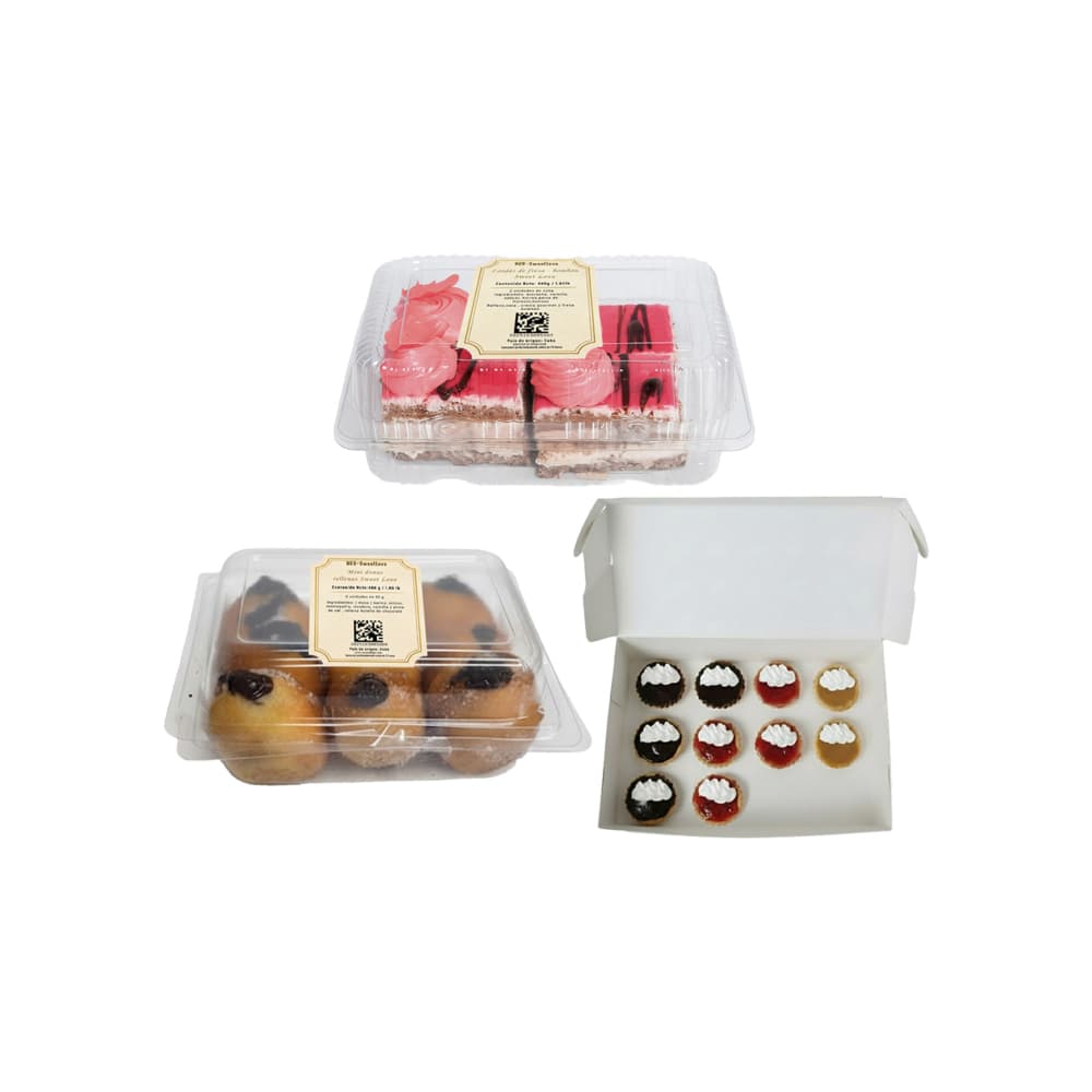 Sweet Love No.12: Lonjas de fresa - bombon + Mini pie 3 estaciones + Mini donas rellenas - Imagen 1