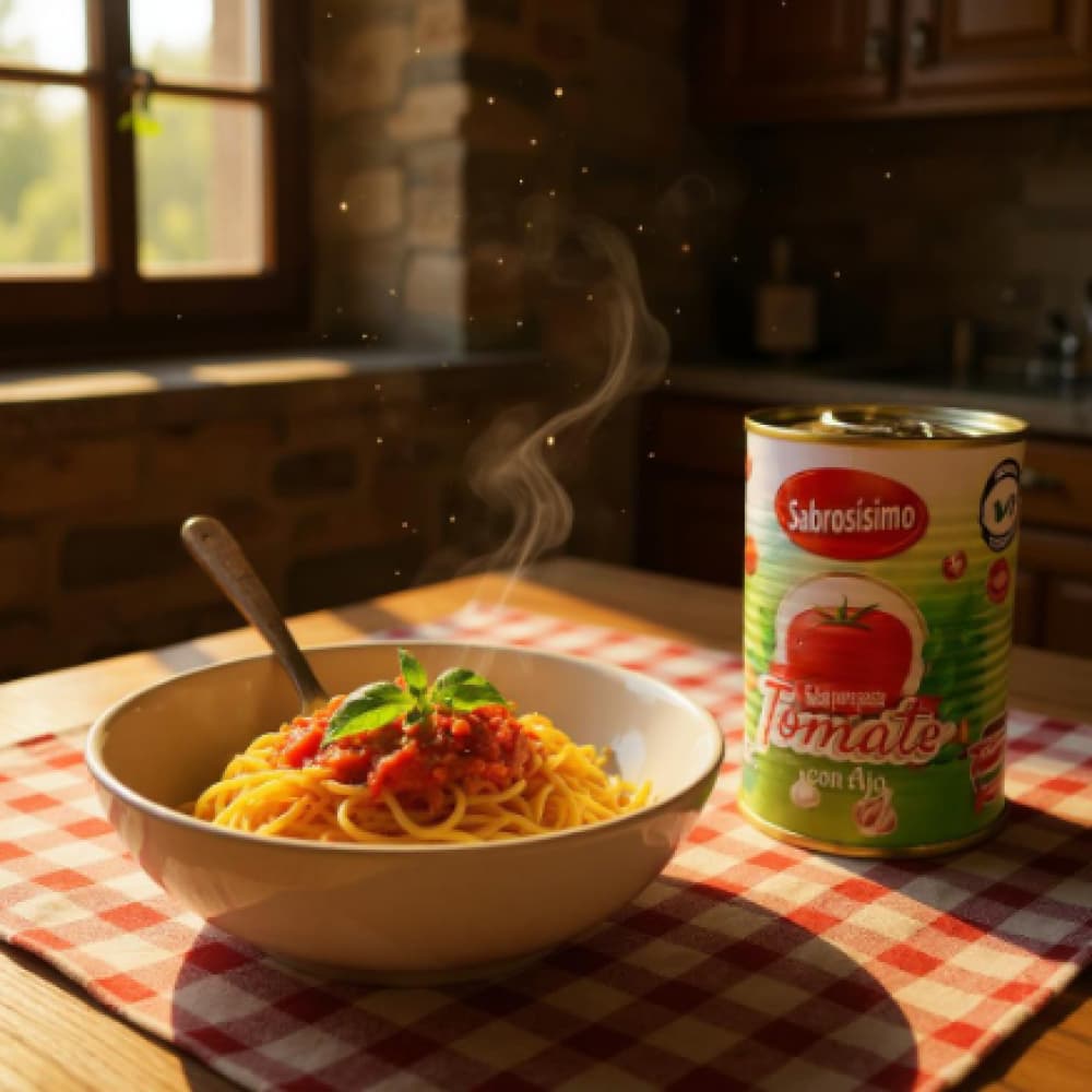 Salsa para pasta tomate con ajo Sabrosísimo (400 g / 14.1 oz) - Miniatura 3