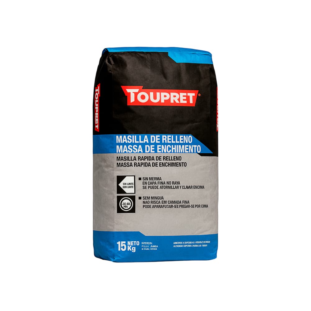 Masilla de relleno para interiores Toupret (15 kg / 33 lb) - Imagen 1