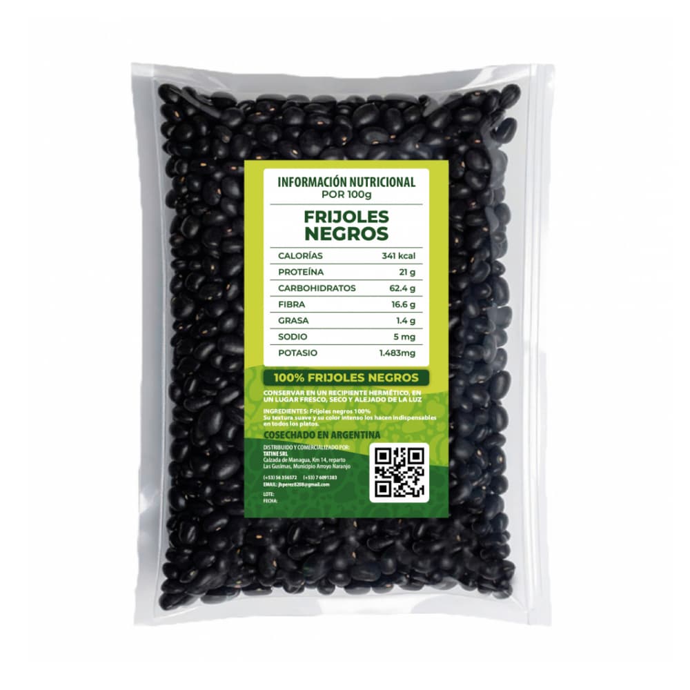 Frijoles negros Campo Vivo (4 x 1 kg / 2.2 lb) - Miniatura 3