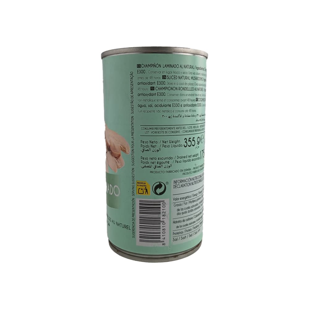 Champiñón laminado al natural Mocitos (350 g / 12.34 oz) - Miniatura 2