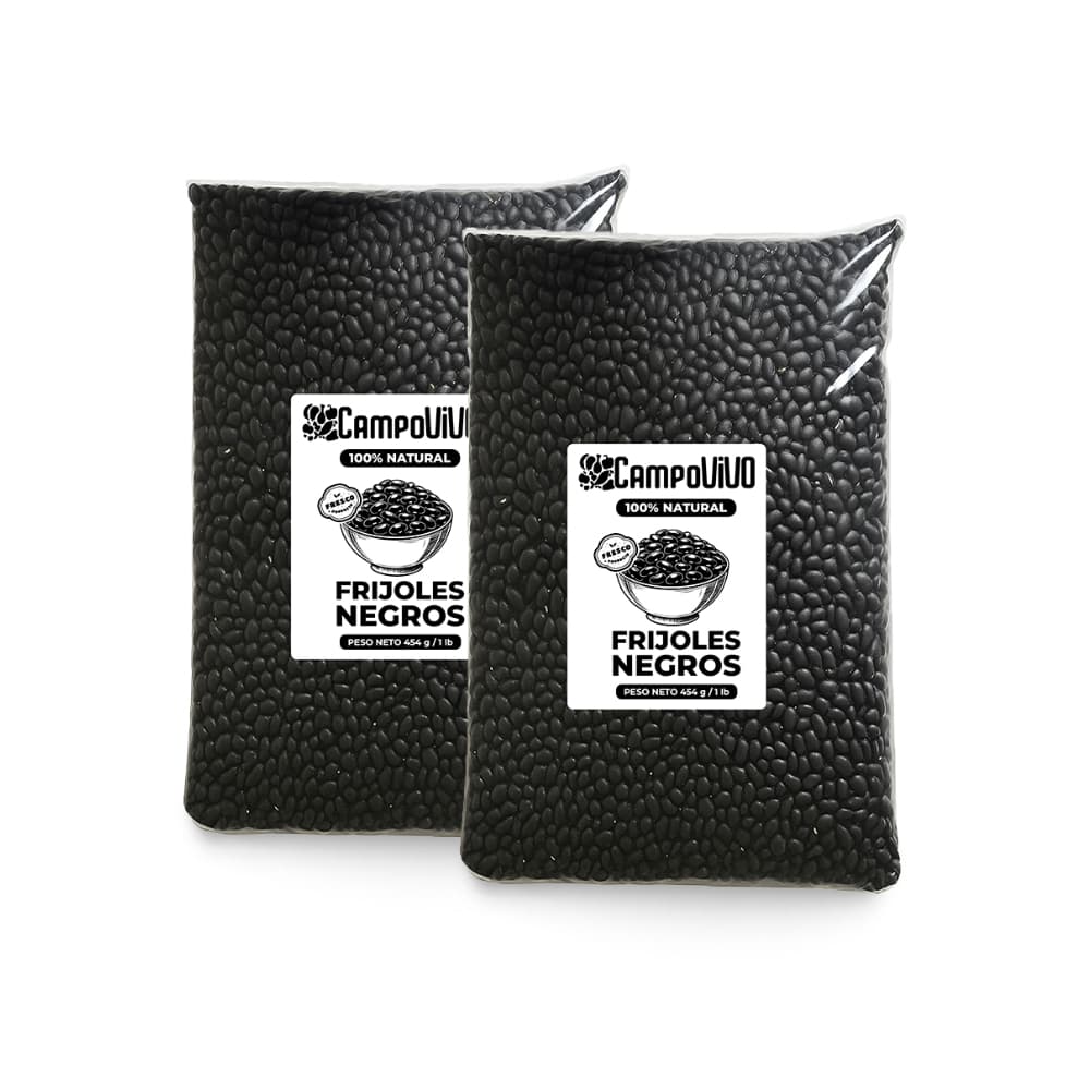Frijoles negros Campo Vivo (2 x 454 g / 1 lb) - Imagen 1