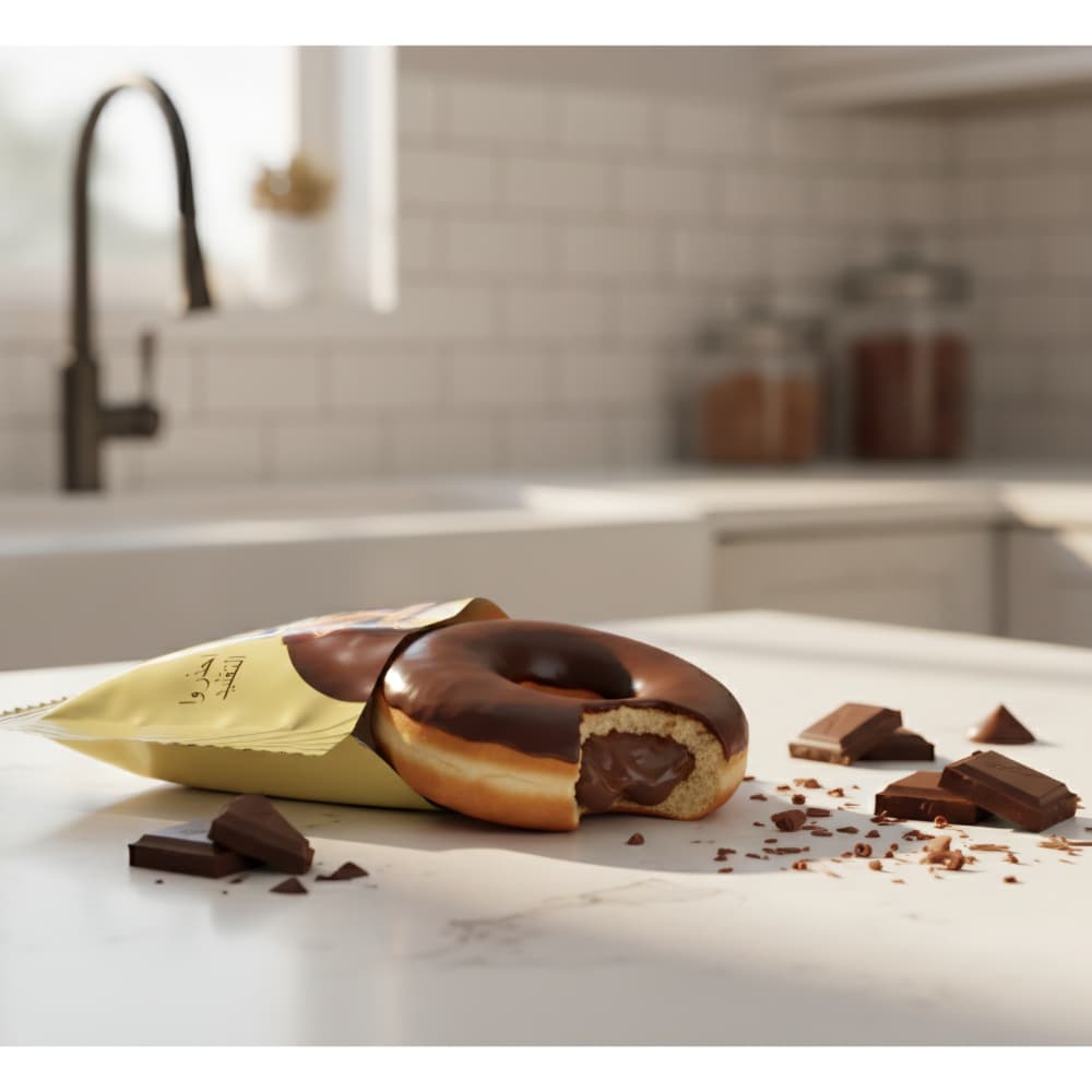 Dona rellena de chocolate con cobertura de chocolate Brawo ANI (40 g / 1.41 oz) - Miniatura 4