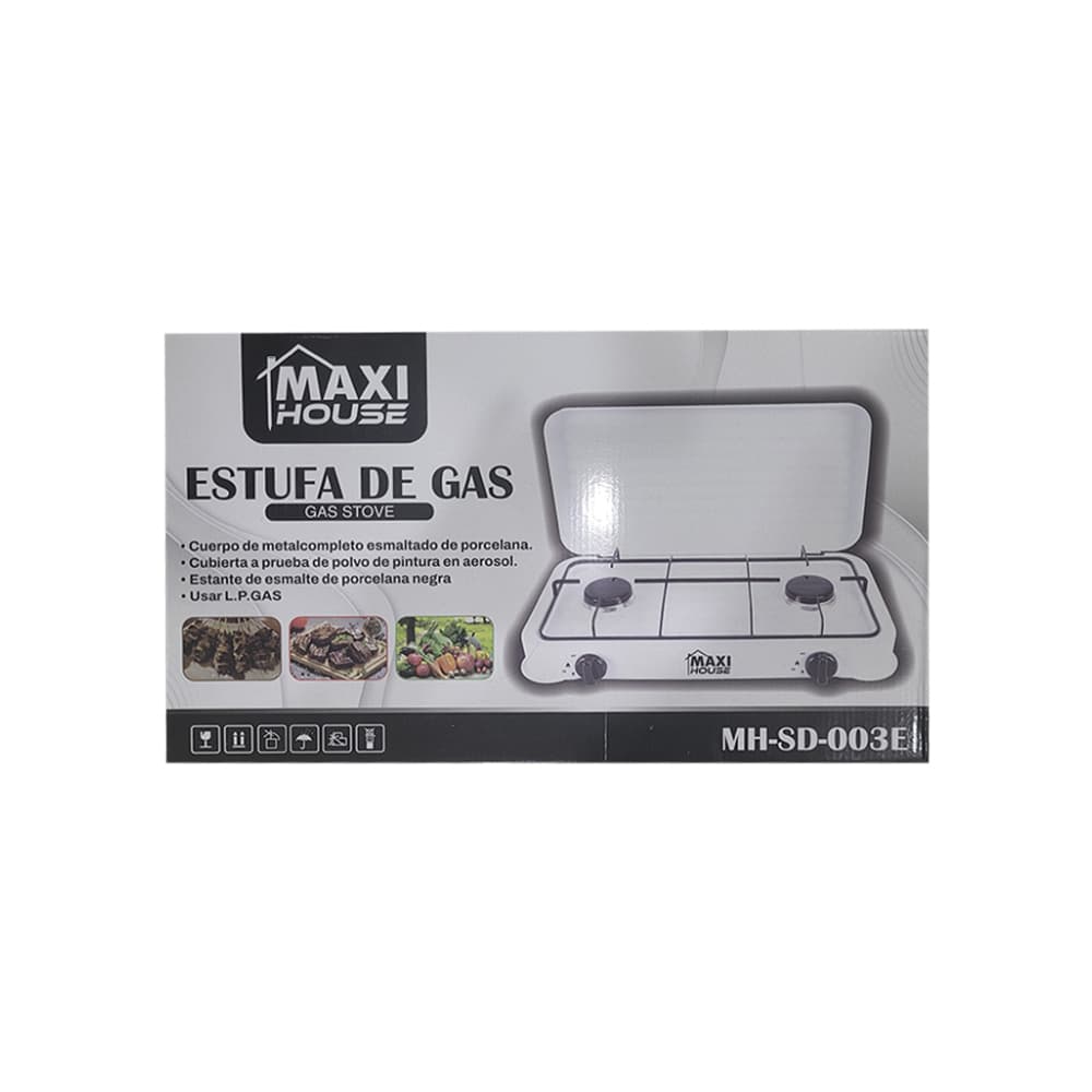 Estufa a gas de dos quemadores Maxi House MH-SD-003E - Miniatura 2