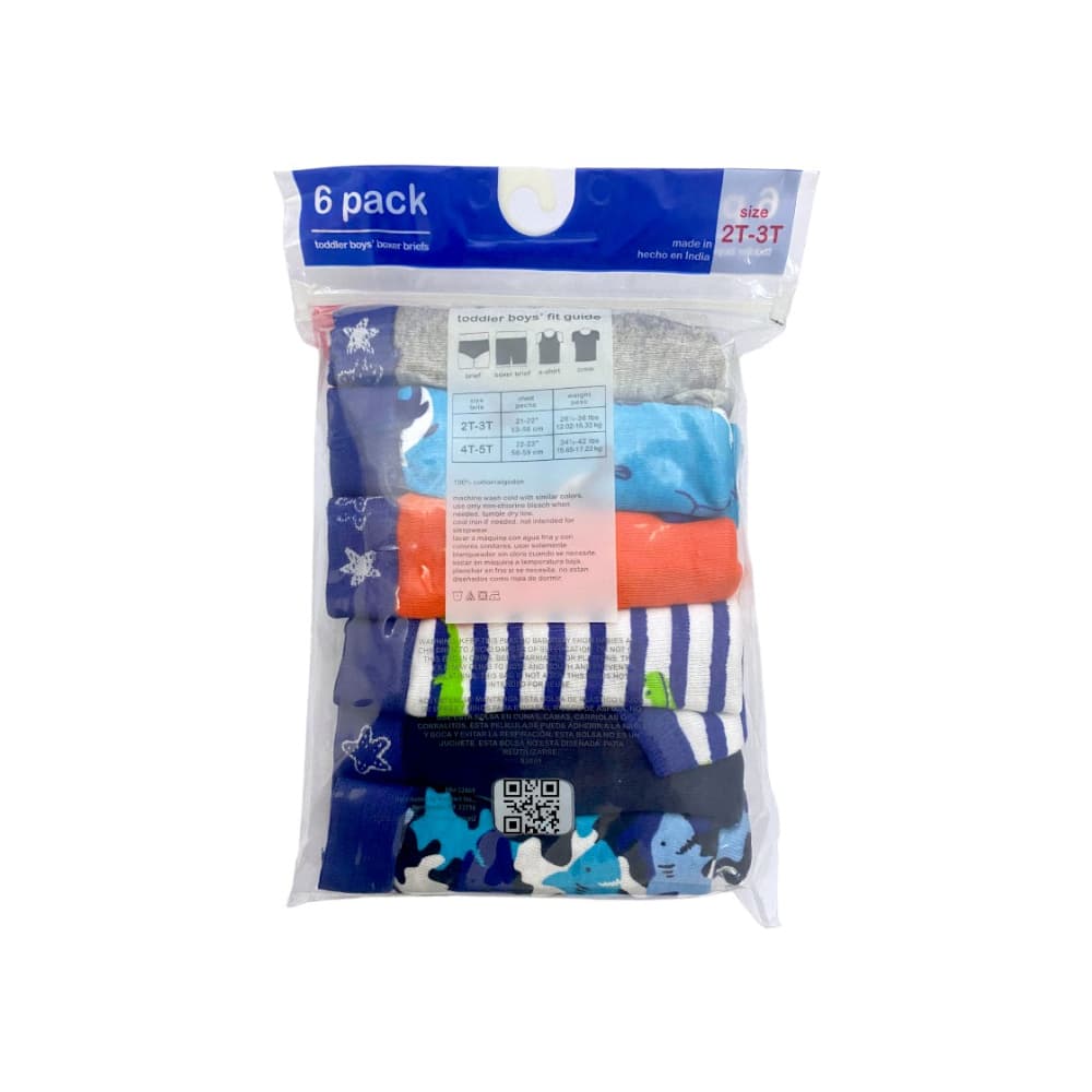 Paquete de 6 calzoncillos tipo boxer con estampado marino para niños Wonder Nation (Talla 2T - 3T) - Miniatura 2