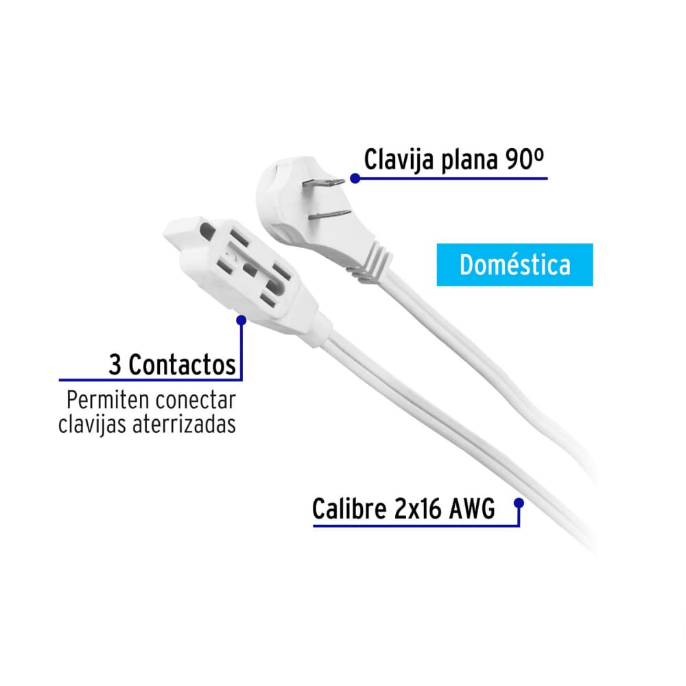 Extensión eléctrica de 3m Volteck 48006 - Miniatura 2