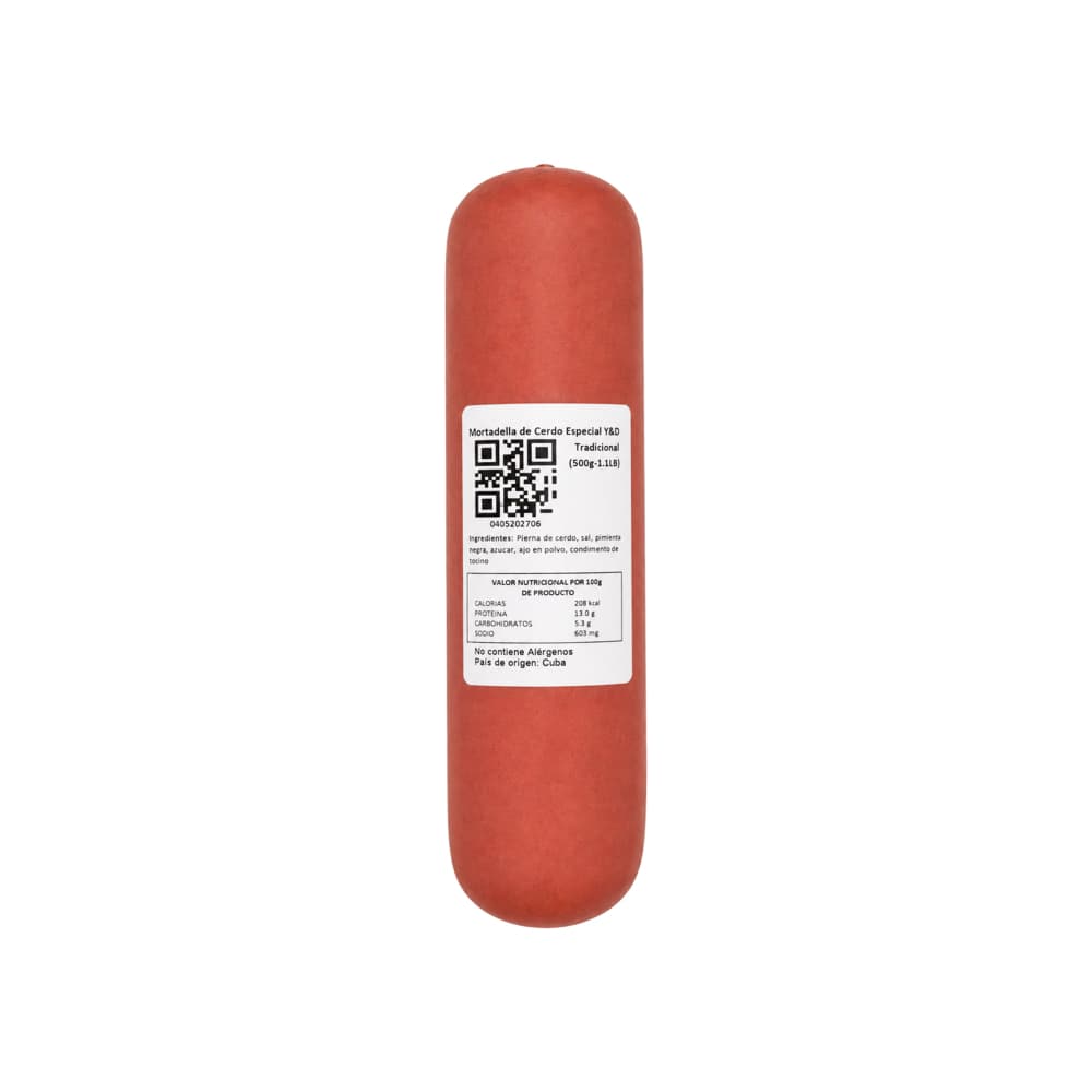 Mortadella de cerdo especial condimentada Tradicional Y&D (500 g / 1.1 lb) - Miniatura 4