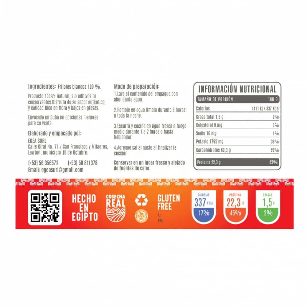 Frijoles blancos Cosecha Real (4 x 1 kg / 2.2 lb) - Miniatura 3