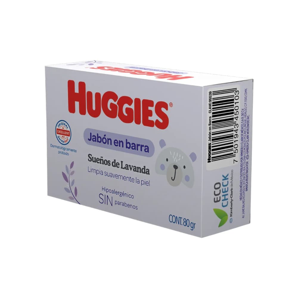Jabón en barra sueños de lavanda para bebé Huggies (80 g / 2.82 oz) - Miniatura 4