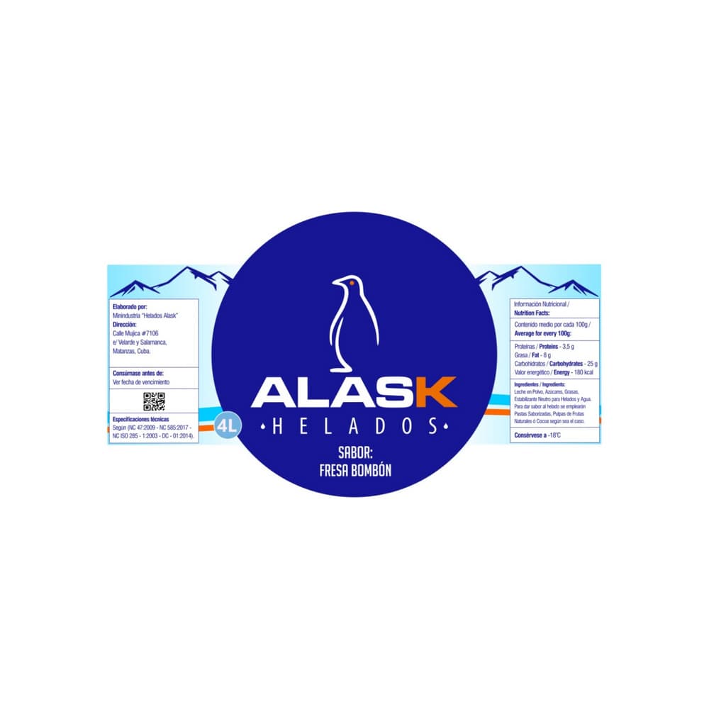 Helado de fresa bombón Alask (4 L) - Miniatura 2