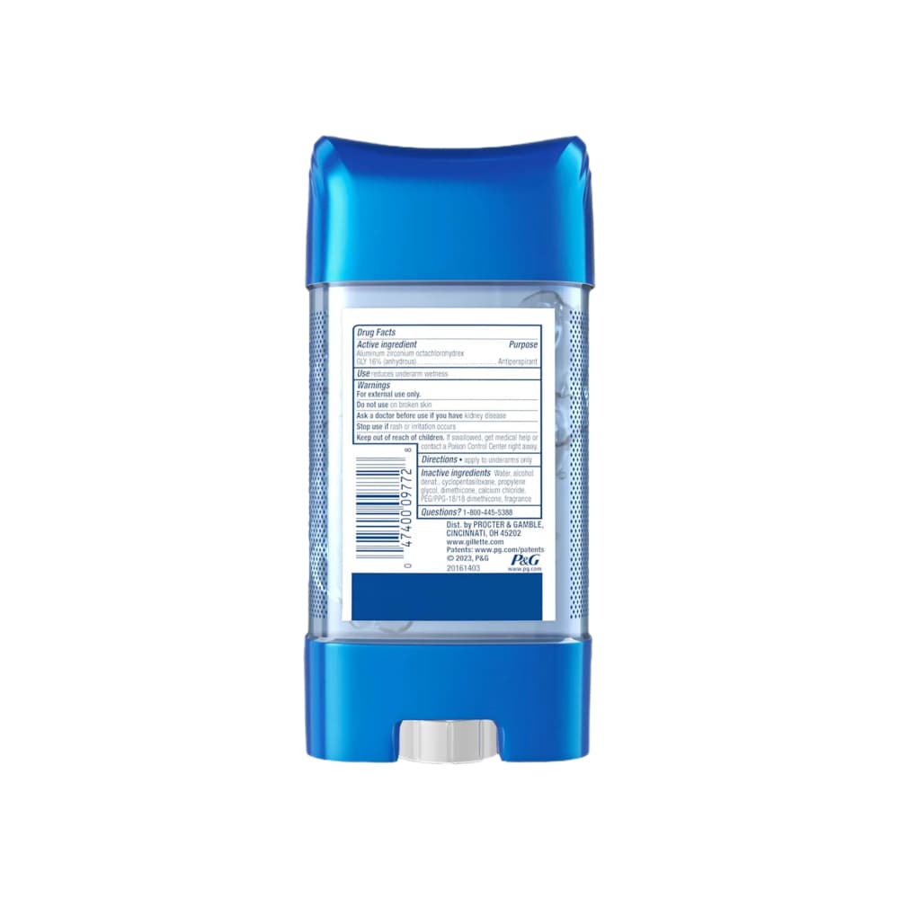 Desodorante antitranspirante en gel transparente Gillette Clear Shield Cool Wave (107 g / 3.8 oz) - Miniatura 2