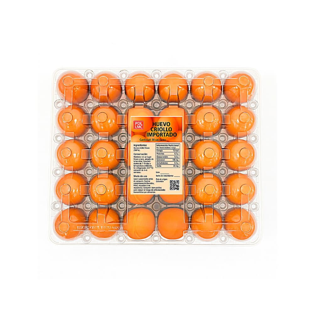 Huevo criollo importado PDL LMC (30 U) - Imagen 1