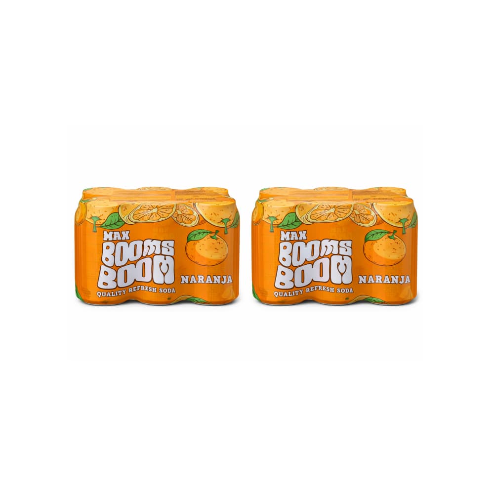 Refresco gaseado sabor naranja Max Booms Boom (12 x 330 ml) - Miniatura 1