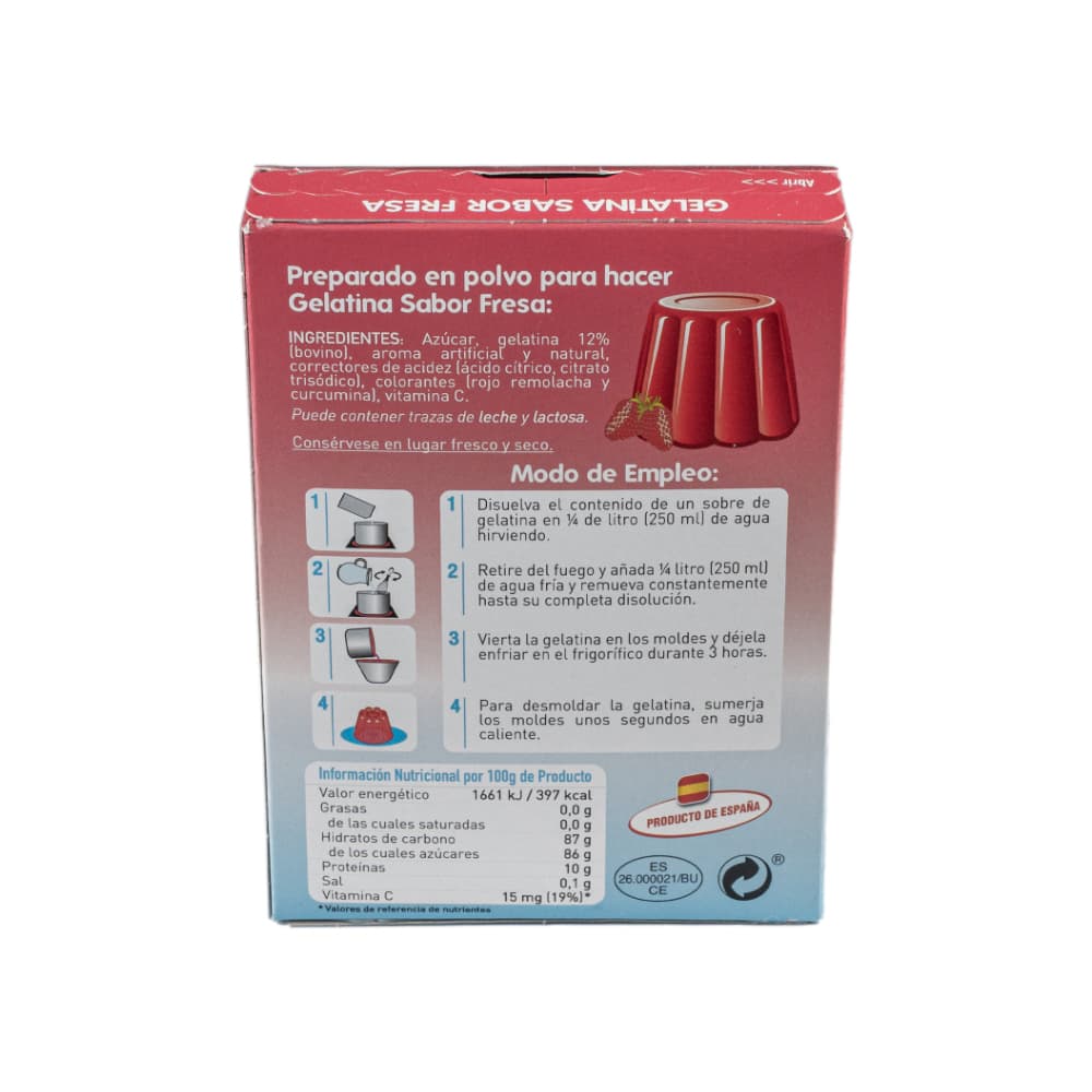 Gelatina sabor fresa Aldaketa (170 g / 6 oz) - Miniatura 3