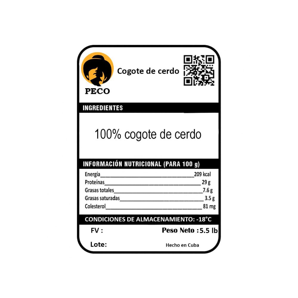 Cogote de cerdo Peco (2.49 kg / 5.5 lb) - Miniatura 3