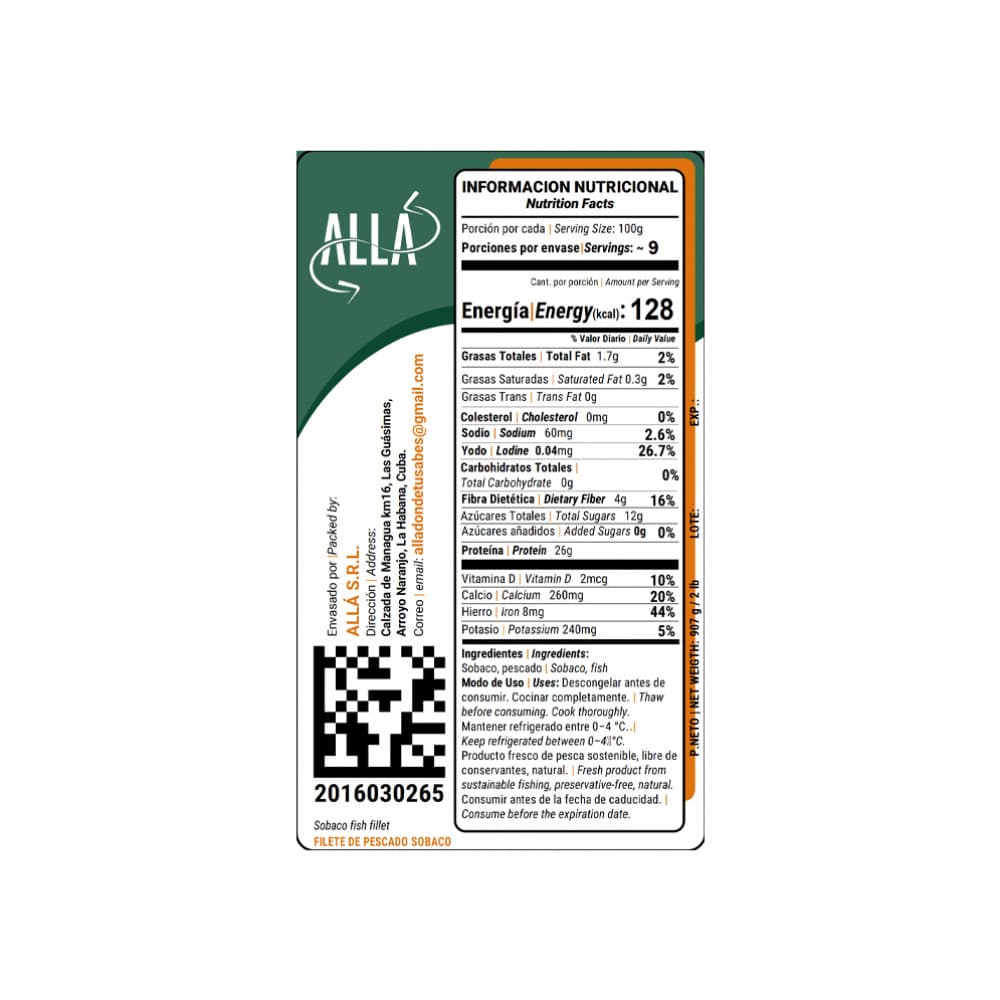 Filete de pescado sobaco Allá (907 g / 2 lb) - Miniatura 4