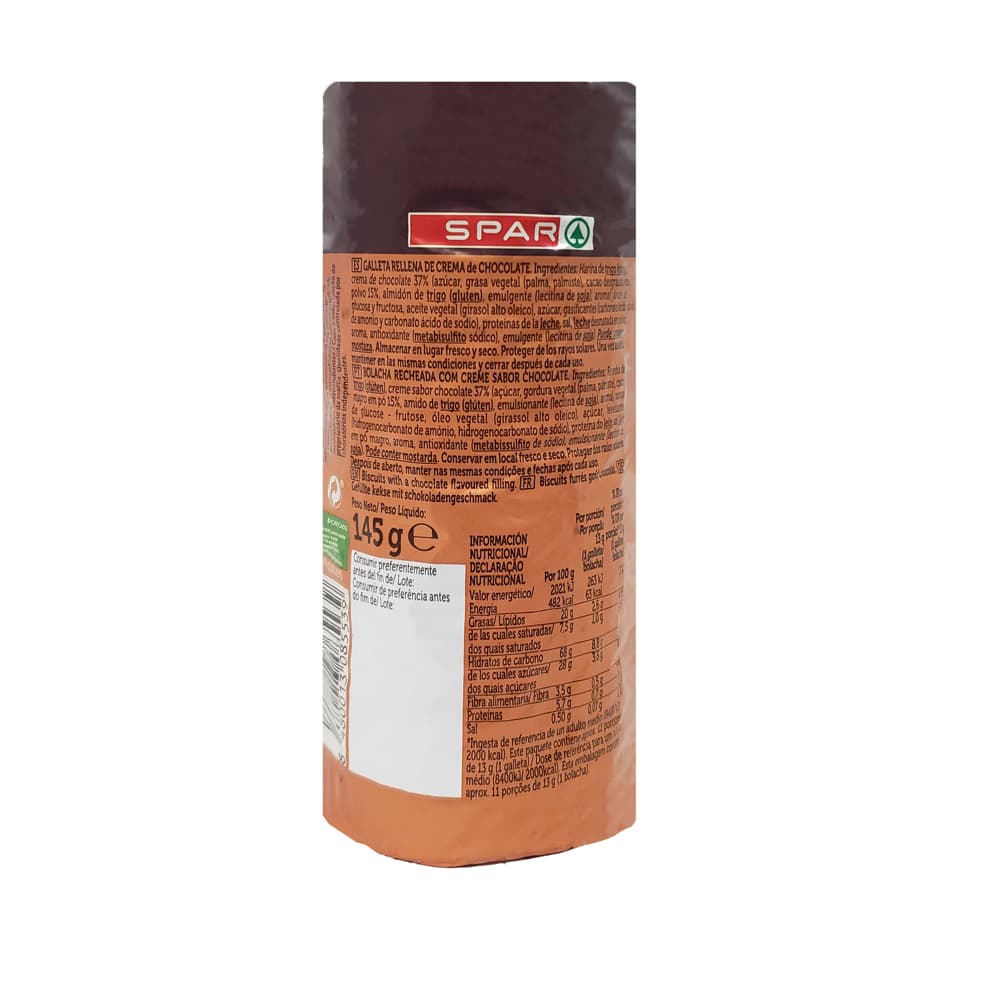 Galleta rellena de chocolate Spar (145 g / 4.66 oz) - Miniatura 4
