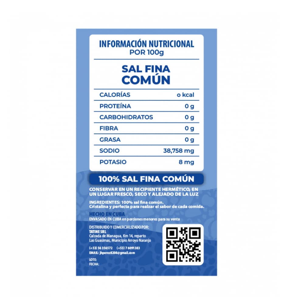 Sal fina común Campo Vivo (8 x 1 kg / 2.2 lb) - Miniatura 2