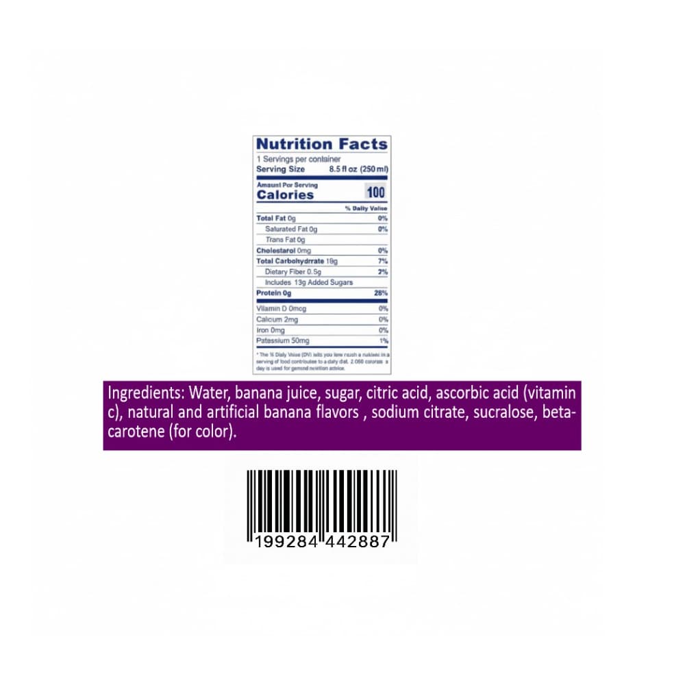 Néctar de frutas sabor banana Tropi Gusto (250 ml) - Miniatura 3