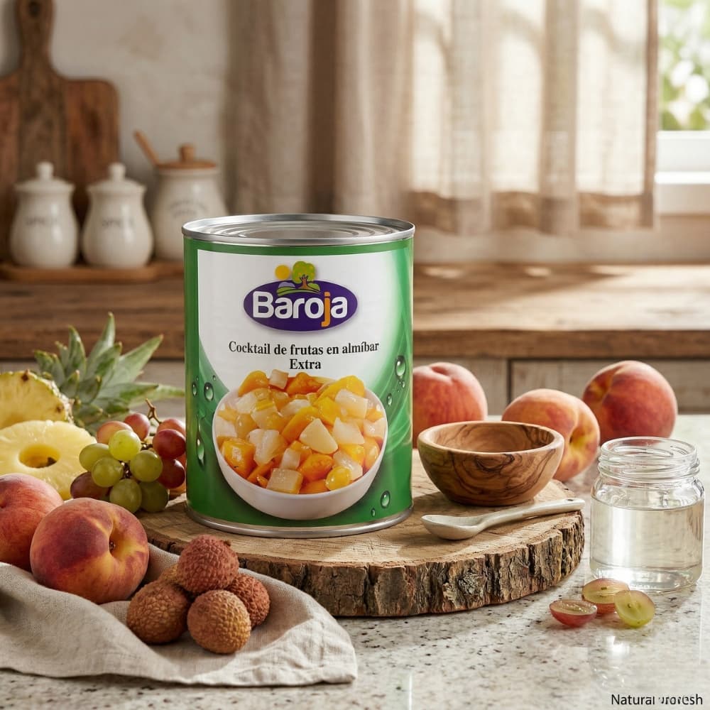 Cocktail de frutas en almíbar extra Baroja (840 g / 1.85 lb) - Miniatura 4