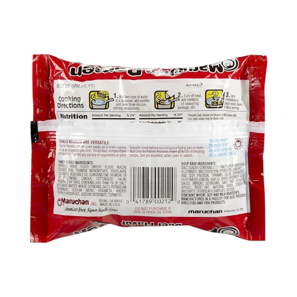 Sopa de fideos sabor a res Maruchan (85 g / 3 oz) - Miniatura 2
