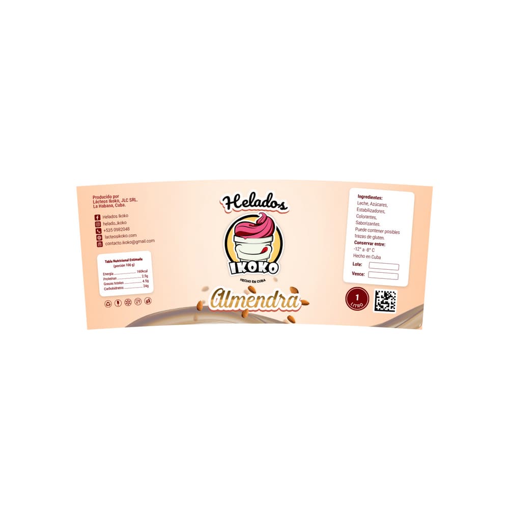 Helado sabor almendra Ikoko (1 L) - Miniatura 4