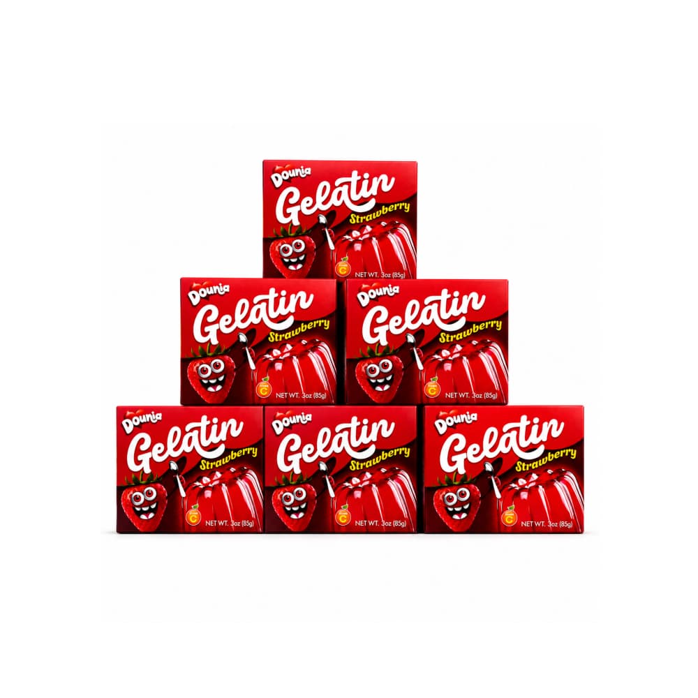 Gelatina con sabor a fresa Dounia (6 x 85 g / 3 oz) - Miniatura 1