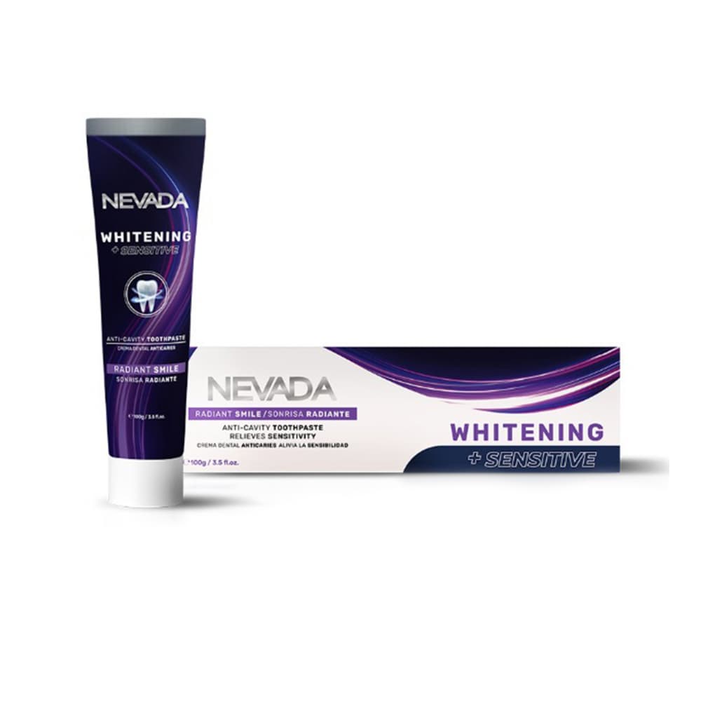Pasta dental blanqueadora + sensible Nevada (100 g / 2.50 oz) - Imagen 1