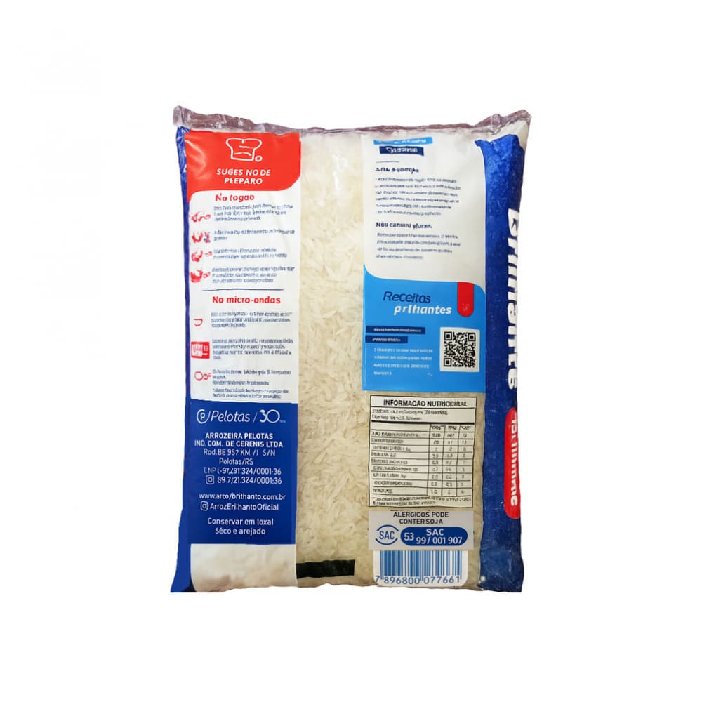 Arroz blanco Brilhante (3 x 1 kg / 2.2 lb) - Miniatura 3