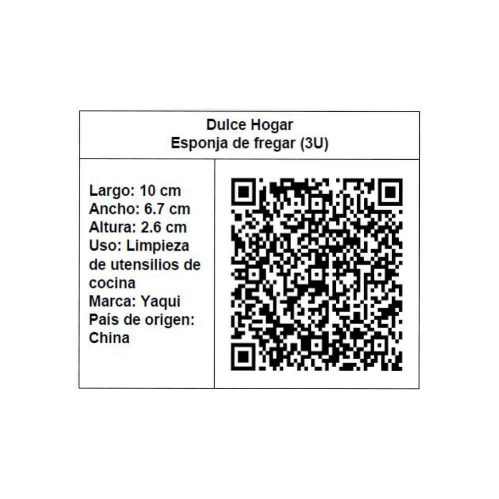 Combo esponja con fibra verde Yaqi (2 x 3 U) - Miniatura 2