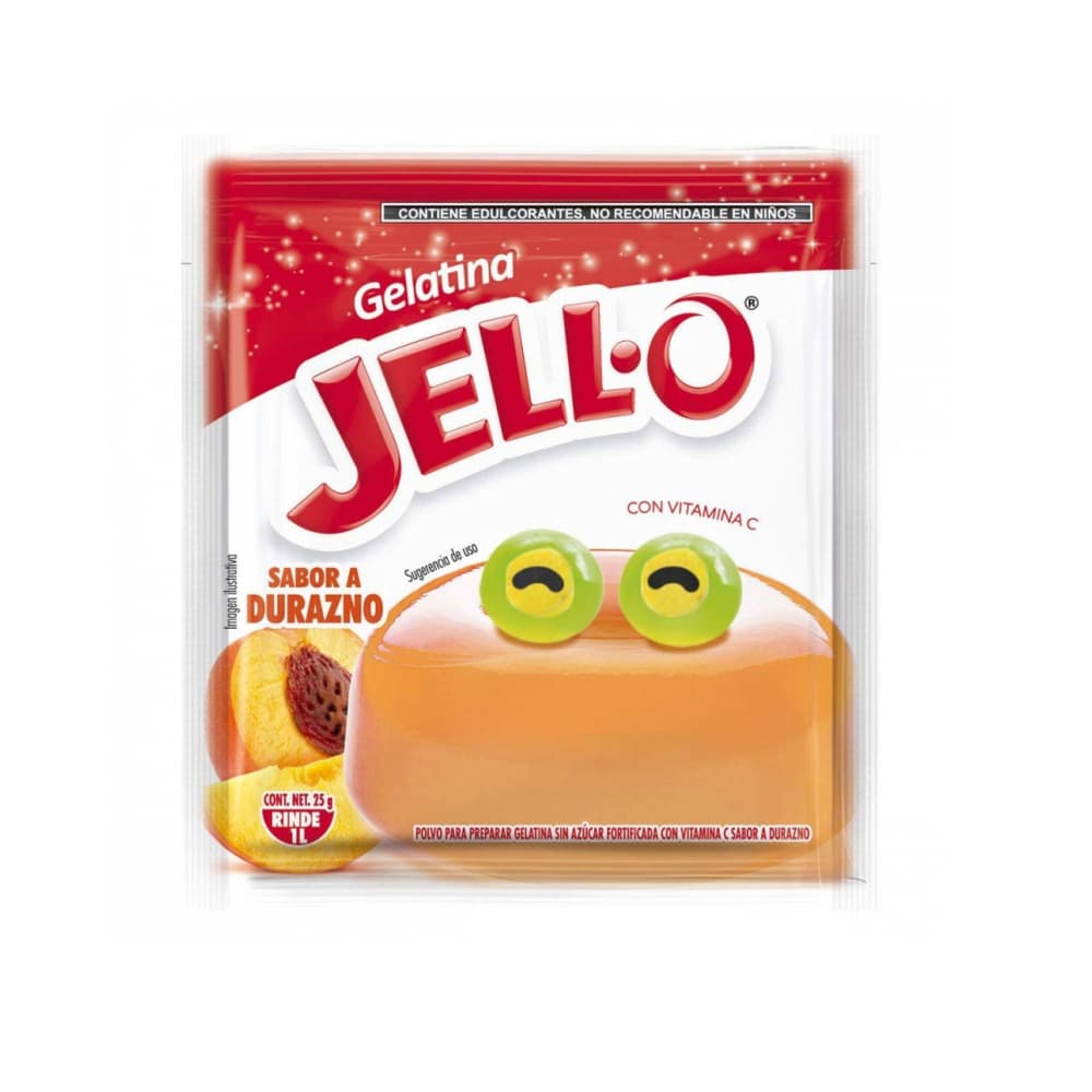 Gelatina sin azúcar fortificada con Vit C sabor durazno Jell-O (25 g) - Miniatura 2