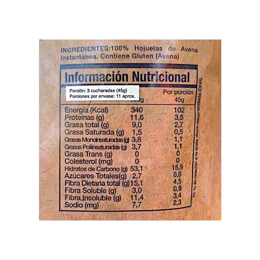 Avena en hojuelas instantánea Santograno (500 g / 1.1 lb) - Miniatura 3