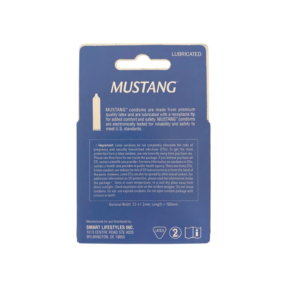 Condones de látex lub azul Mustang (3 U) - Miniatura 4