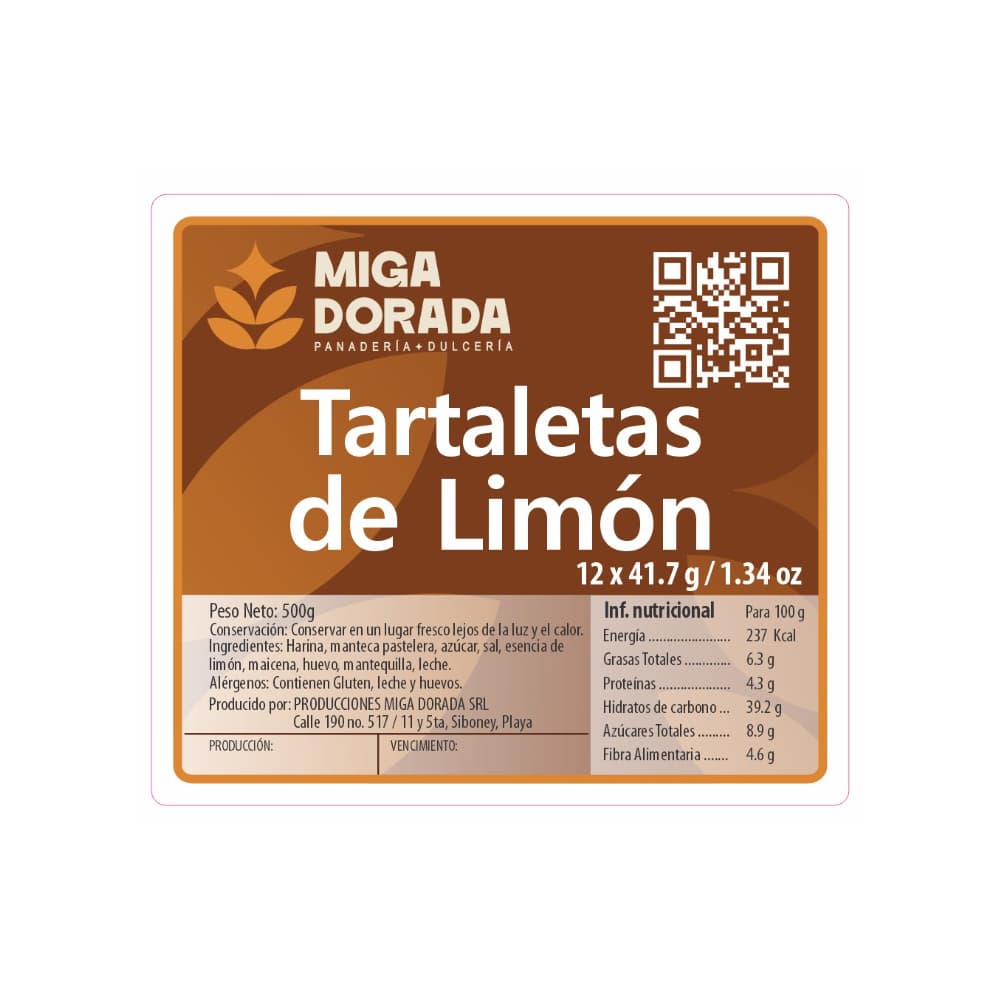 Tartaletas de limón Miga Dorada (12 x 41.7 g / 1.34 oz) - Miniatura 3