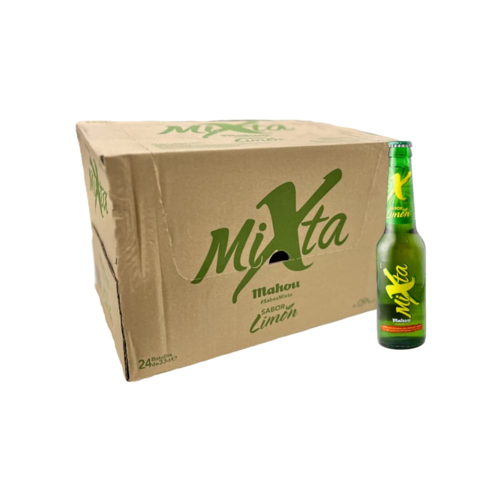 Caja de cerveza sabor a limón Mixta Mahou (24 x 330 ml) - Imagen 1