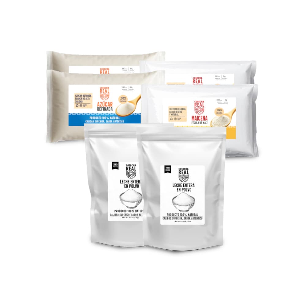 Combo para dulces Cosecha Real #3: Azúcar blanca refinada + Maicena + Leche entera en polvo - Imagen 1