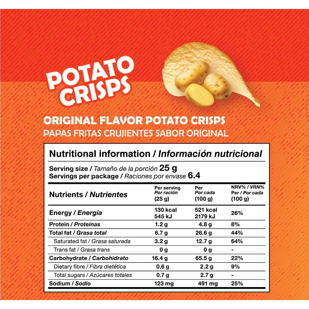 Papas fritas crujientes sabor original YEYA (160 g / 5.64 oz) - Miniatura 3
