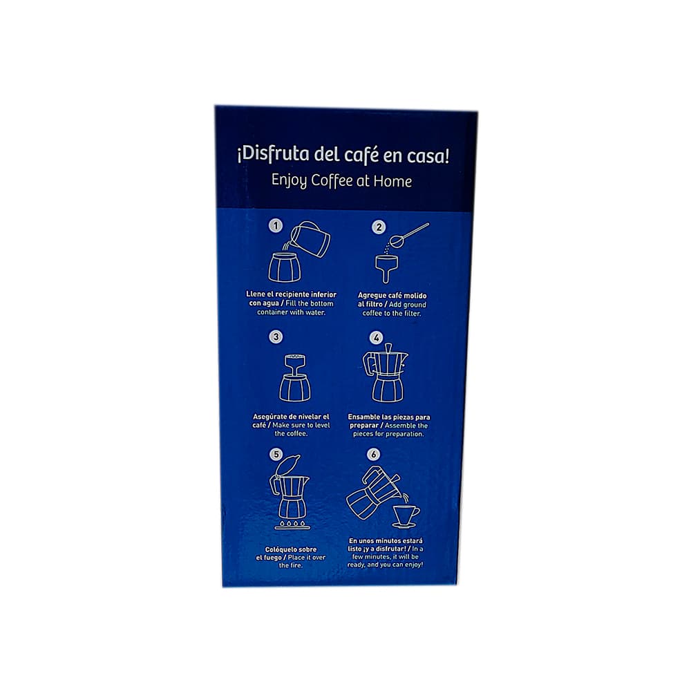 Cafetera italiana tradicional de 6 tazas Excalibur - Miniatura 4