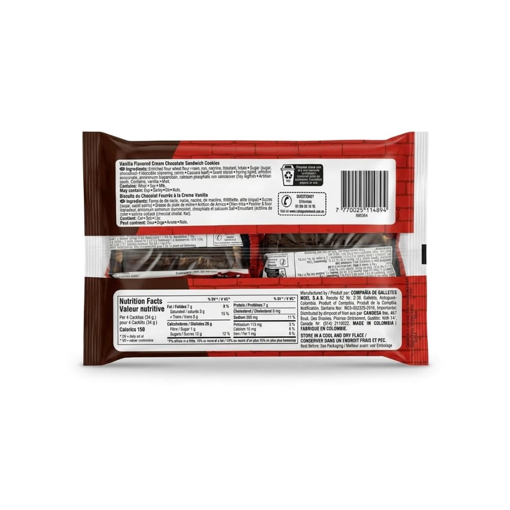 Galletas de chocolate rellenas de crema de vainilla Festival Noel (403 g / 14.22 oz) - Miniatura 2