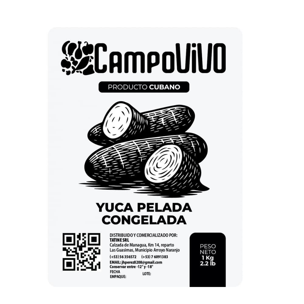 Yuca pelada congelada Campo Vivo (1 kg / 2.2 lb) - Miniatura 3